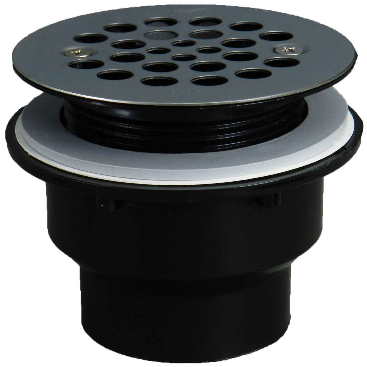 Fiberglass Shower Drain with Stainless Steel Strainer using Black PVC