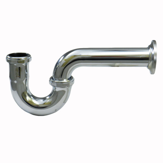 P-Trap with Flange - Chrome - SALE 45% off